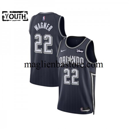 Maglia NBA Orlando Magic Franz Wagner 22 2023-2024 Nike City Edition Navy Swingman - Bambino
